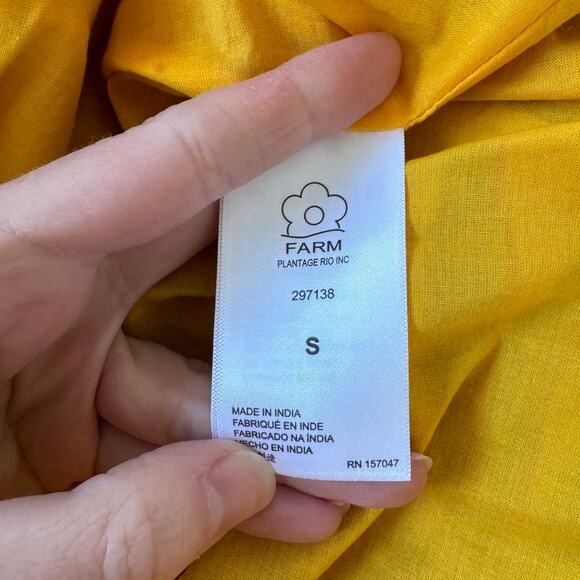 NEW Farm Rio Fruit Dream Maxi Dress Tropical Resort Yellow Pink Green Small - Picture 8 of 13